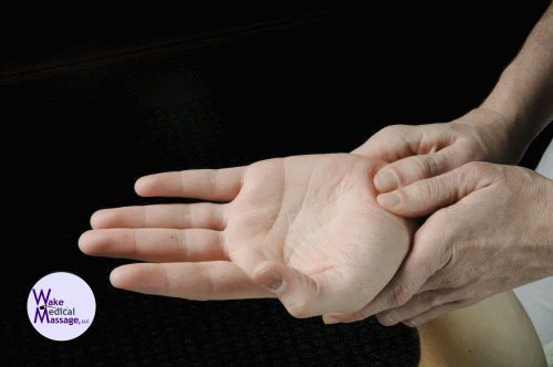 Hand Reflexology Massage Performed at Wake Medical Massage, LLC in Cary, NC